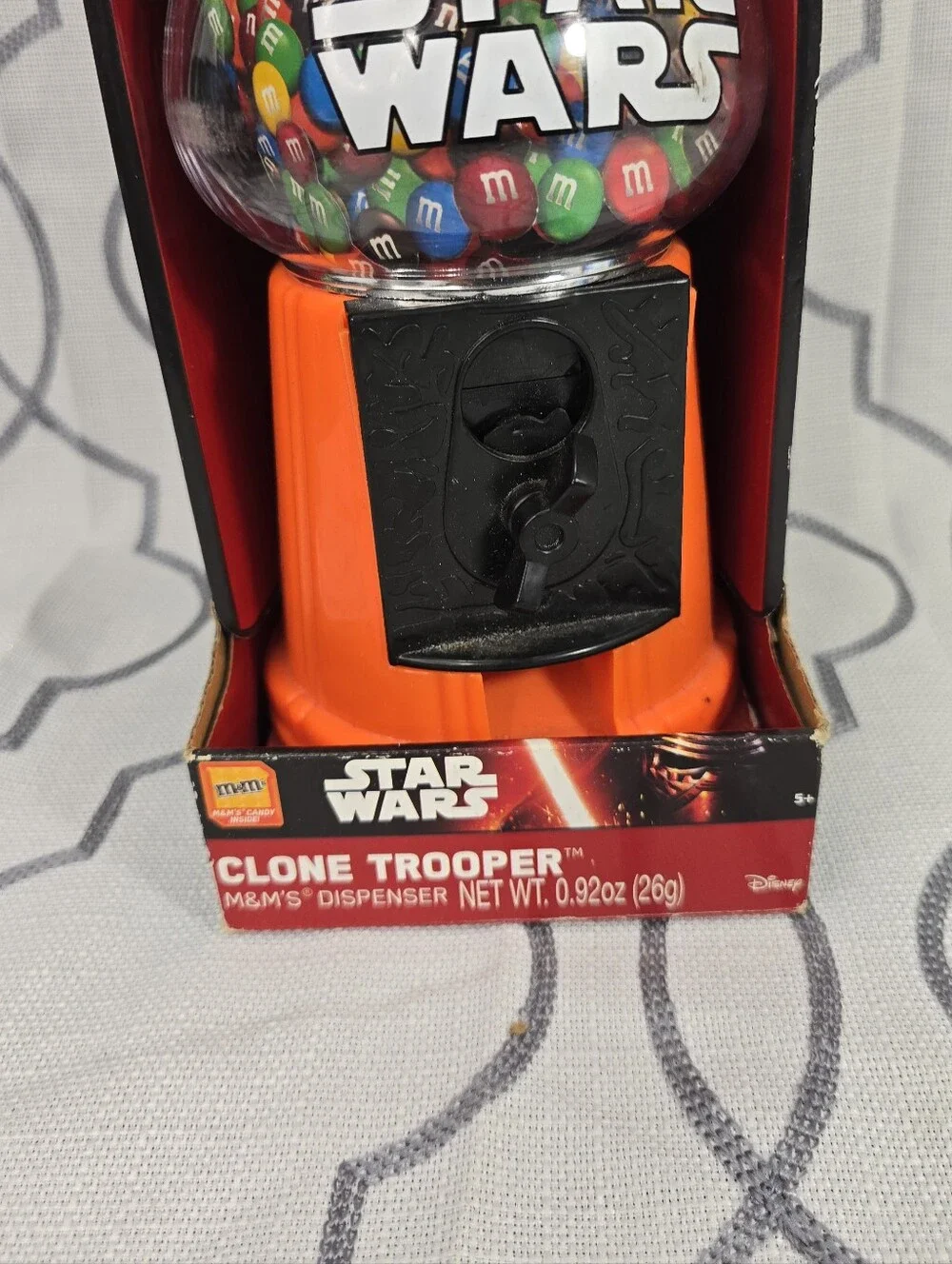 Star Wars M&M's Clone Trooper Orange Candy Dispenser Gumball Style Disney New